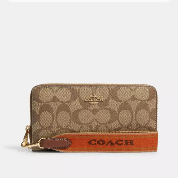 Coach Handbags - ❤️Rare! Coach Long Zipper Signature Wallet